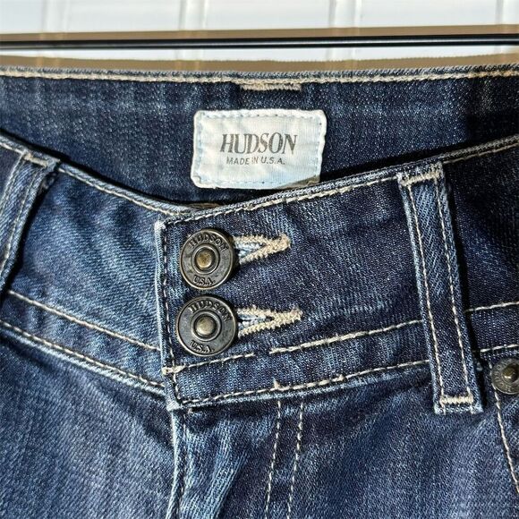 Hudson Signature Bootcut Low Rise Flare Y2K Dark Rinse Women Jeans WP170DHA 28 - Picture 5 of 9